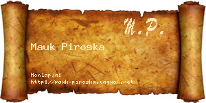 Mauk Piroska névjegykártya